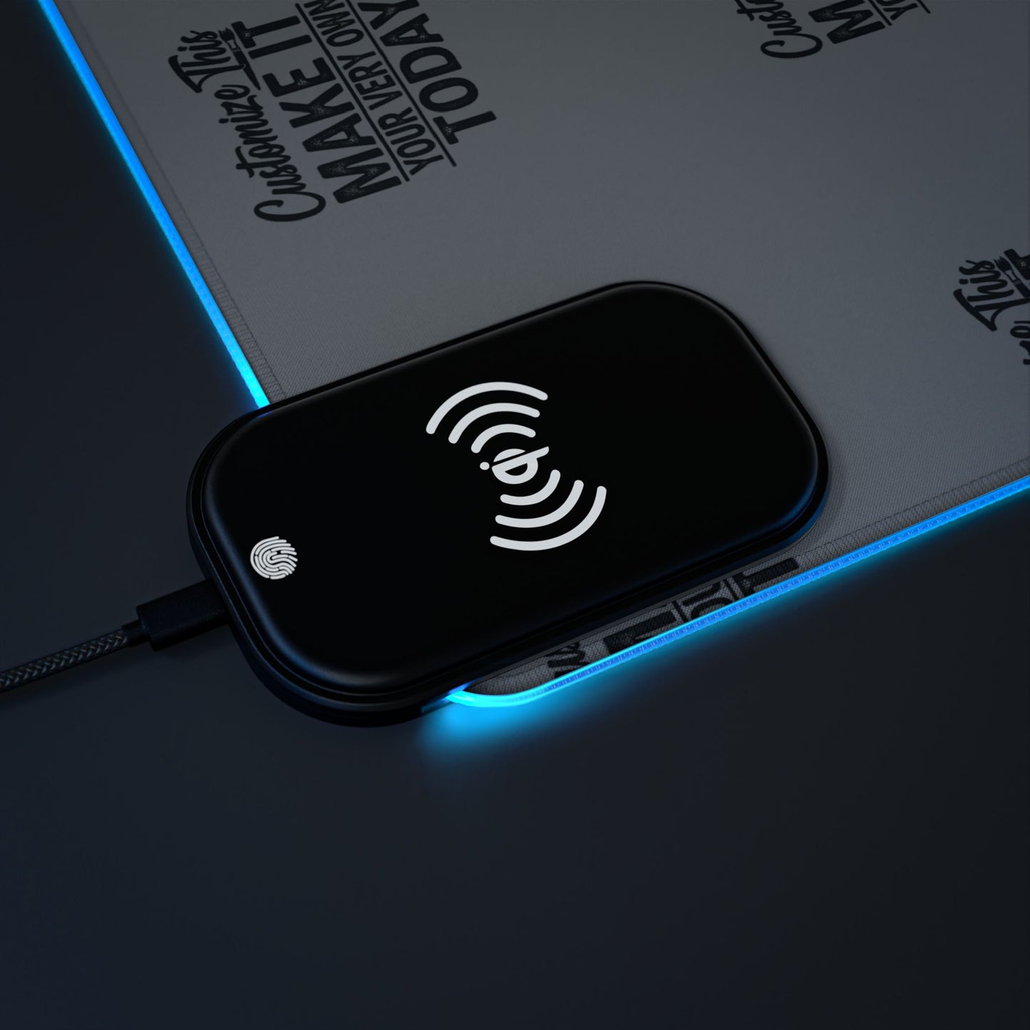 Customized LED Gaming Mouse Pad, Wireless Charging