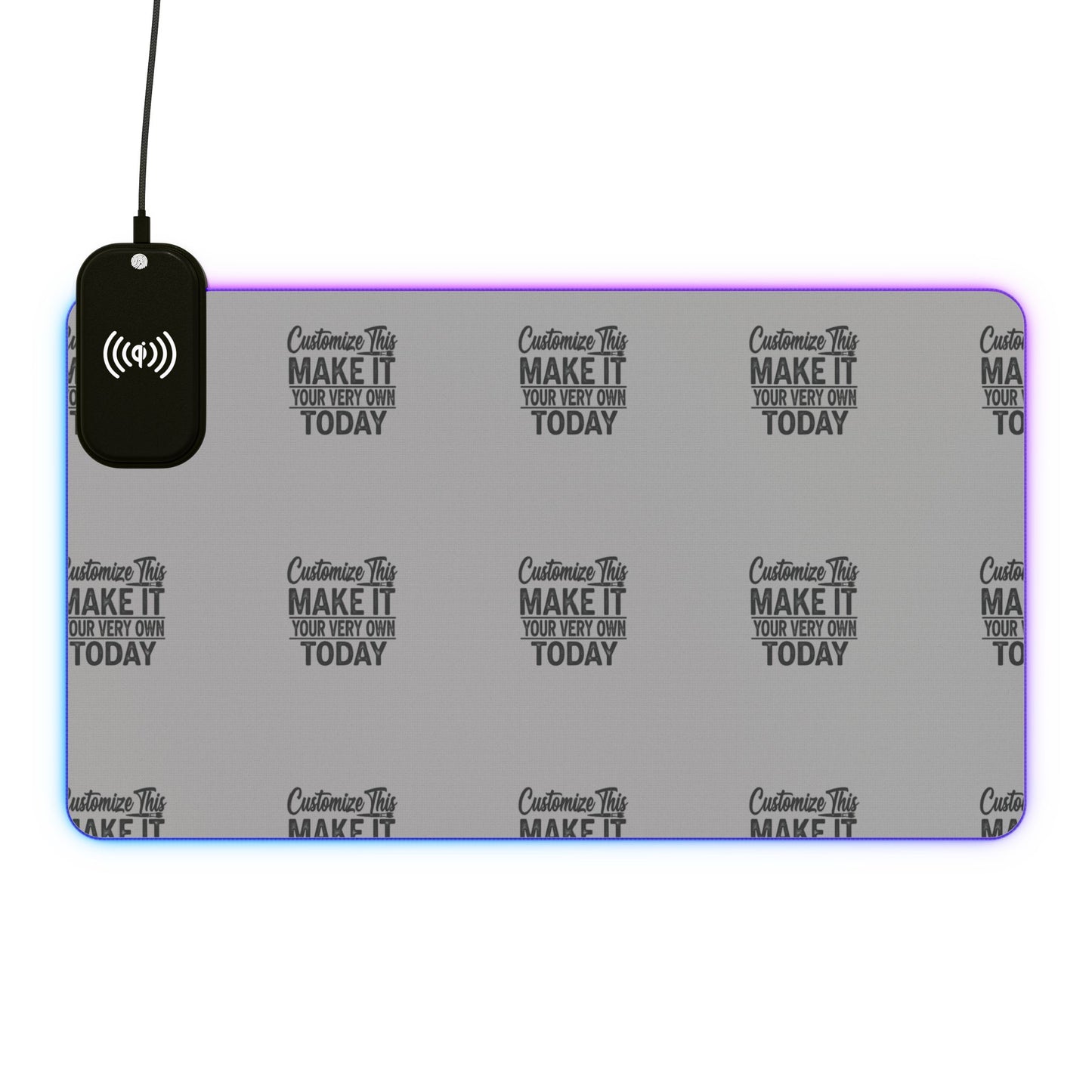 Customized LED Gaming Mouse Pad, Wireless Charging