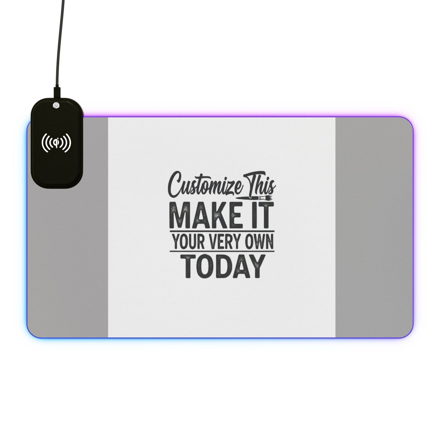 Customized LED Gaming Mouse Pad, Wireless Charging