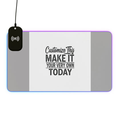 Customized LED Gaming Mouse Pad, Wireless Charging