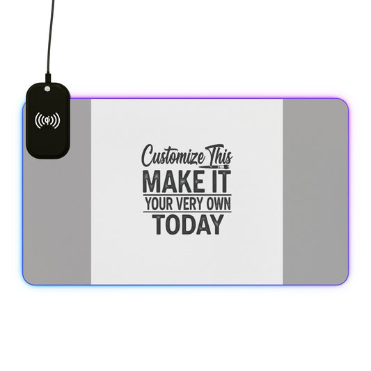 Customized LED Gaming Mouse Pad, Wireless Charging